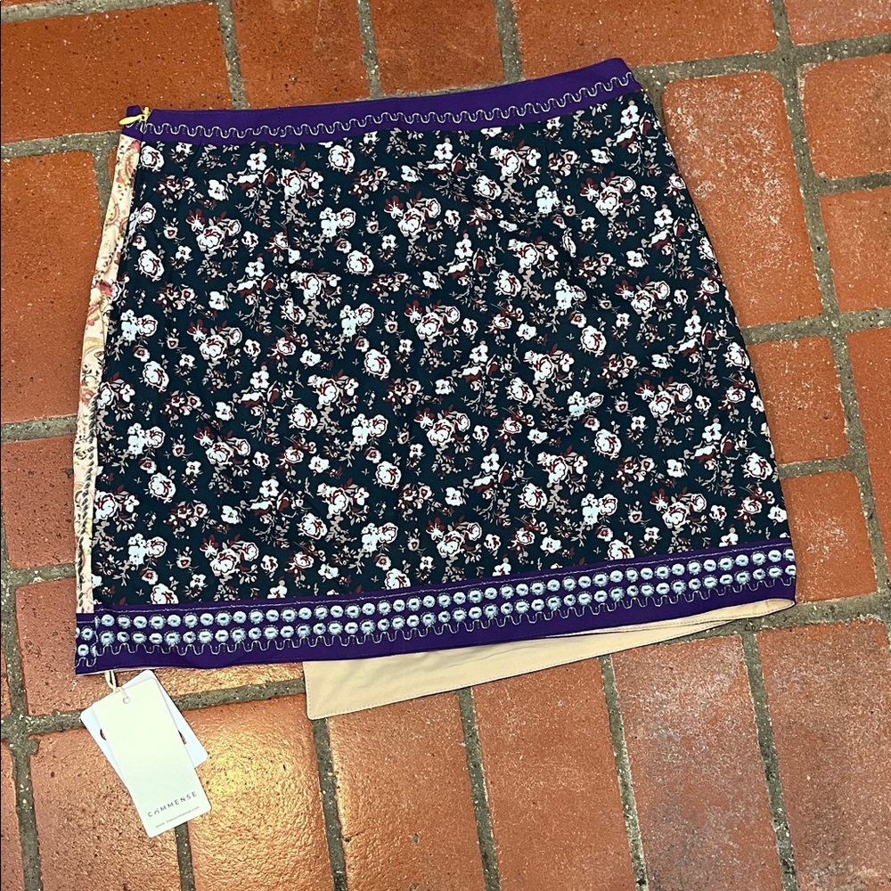 Commense Multicolor Patchwork Mini Skirt - image 2